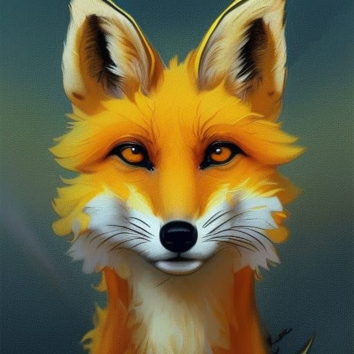 Yellow Fox - AI Generated Artwork - NightCafe Creator