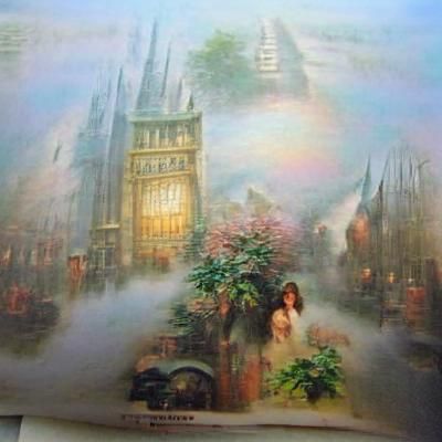 1880s misty London street ethereal fantasy hyperdetailed mis...