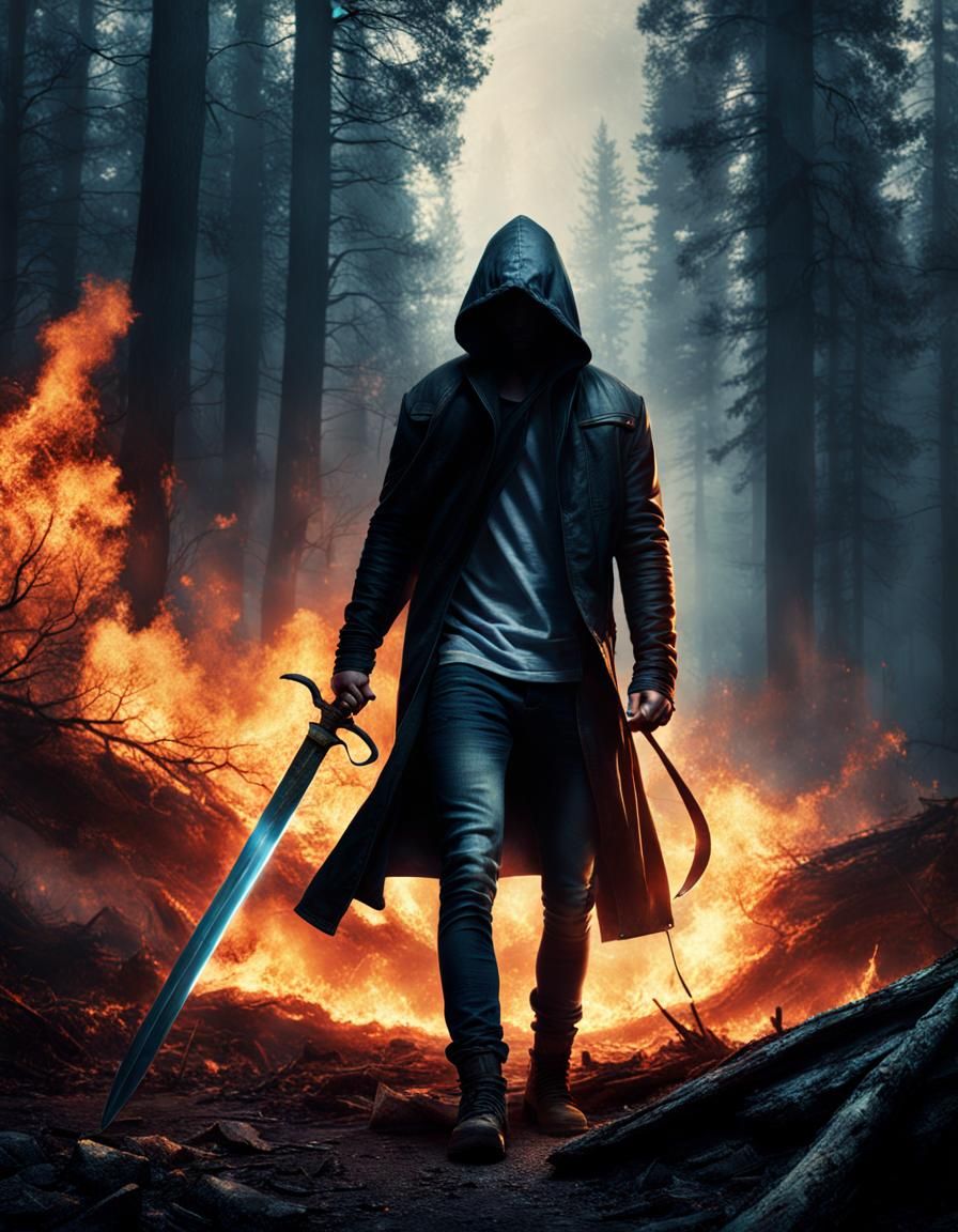 hooded swordsman