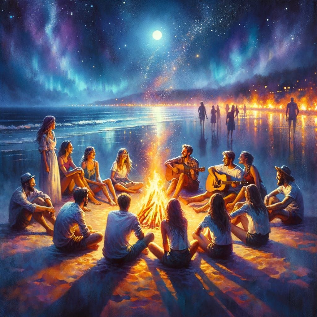 A night at the beach  by @Dean