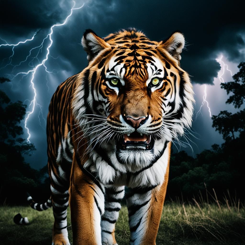 Fierce Tiger  by @SplatArt