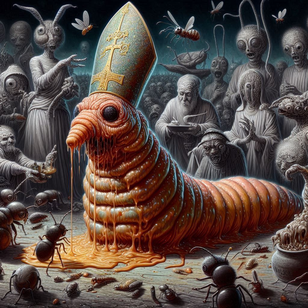 Papal pupal form: His Eminence emerges