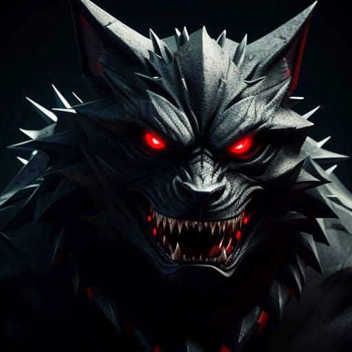 Cyberpunk-Style Anime Monster with Vivid Colors