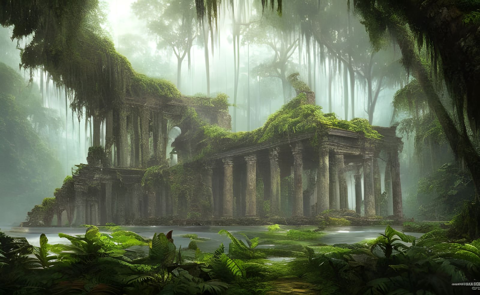 Jungle Ruins - Collection - Ai Generated Artwork - Nightcafe Creator