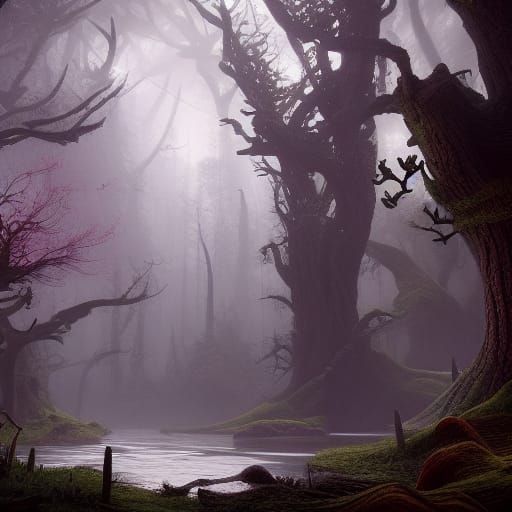 Ominous Forest Ai Generated Artwork Nightcafe Creator