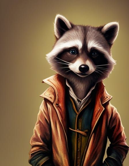 Raccoon. - AI Generated Artwork - NightCafe Creator