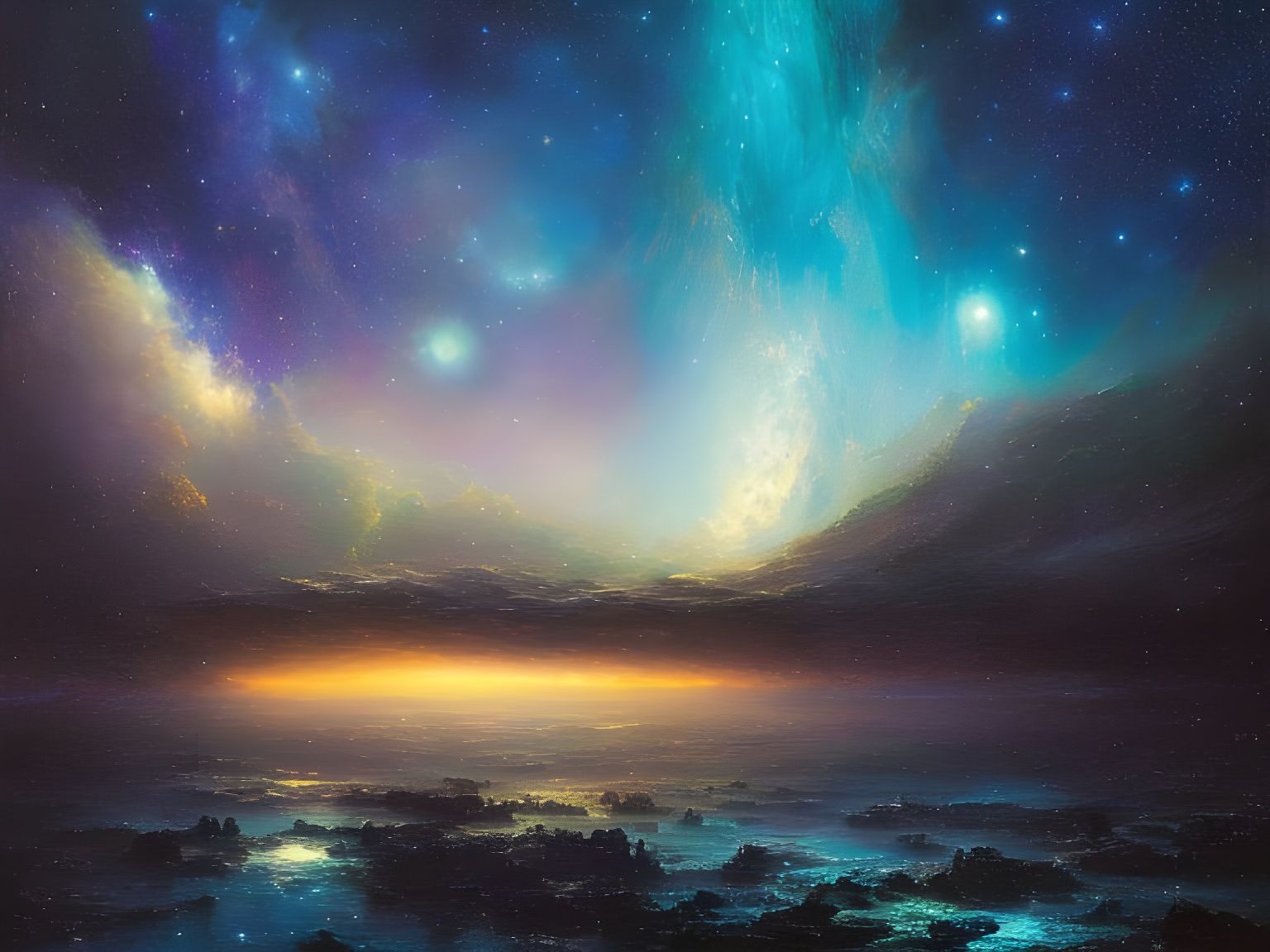 Distant Skies 05 - AI Generated Artwork - NightCafe Creator