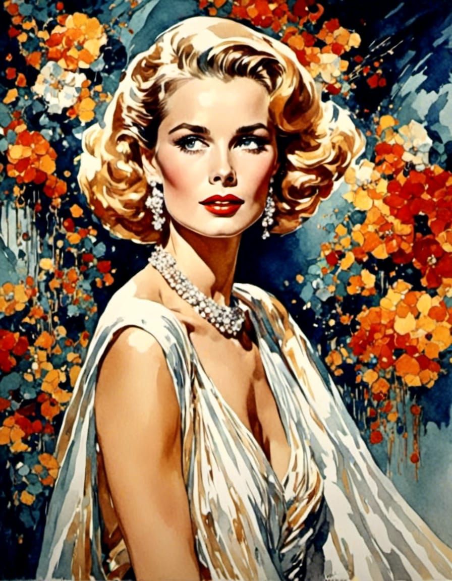 Grace Kelly<lora:Boho Psychedelica:1.0>