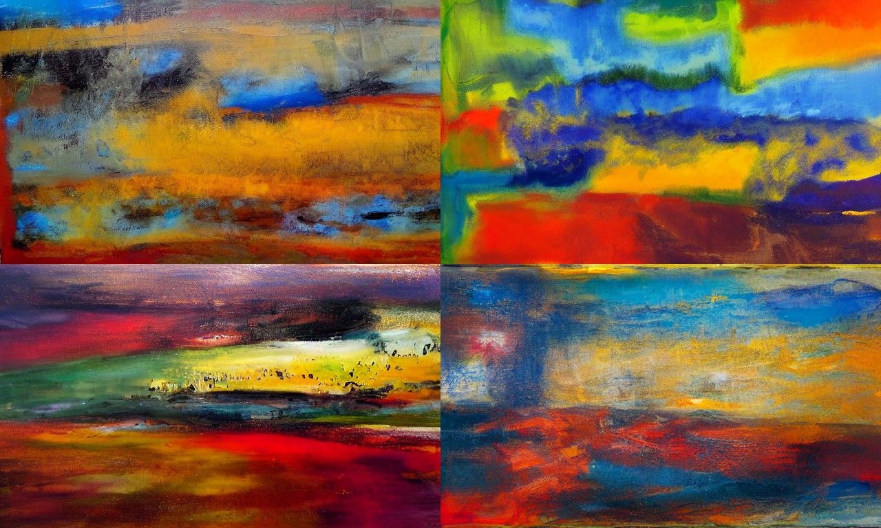 Landscape in the style of Abstract expressionism