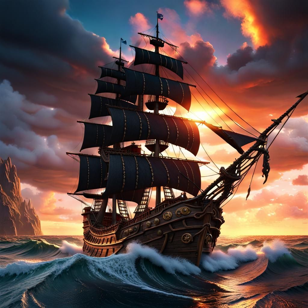 Sailing At Sunset  by @MiniMishaps