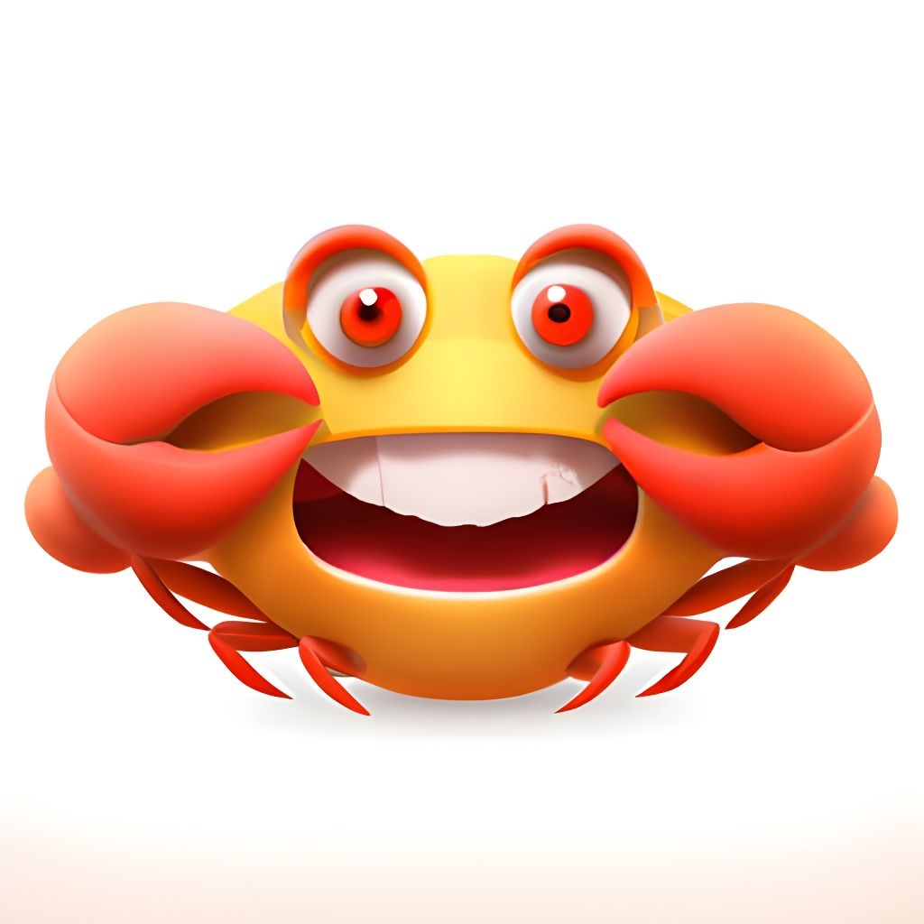 3D Cute Crab Emoji AI Generated Artwork NightCafe Creator