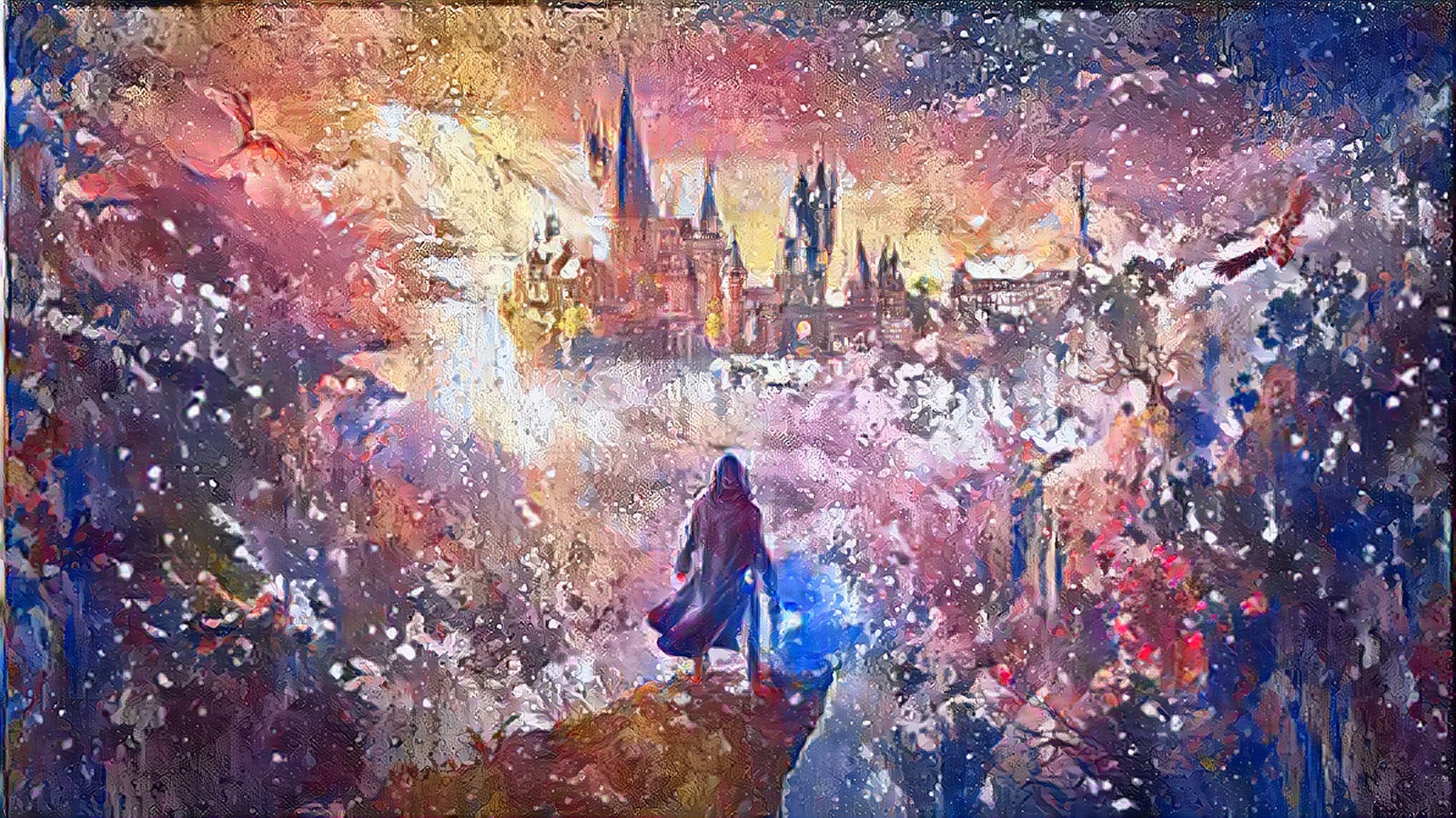 Hogwarts legacy backround in painting