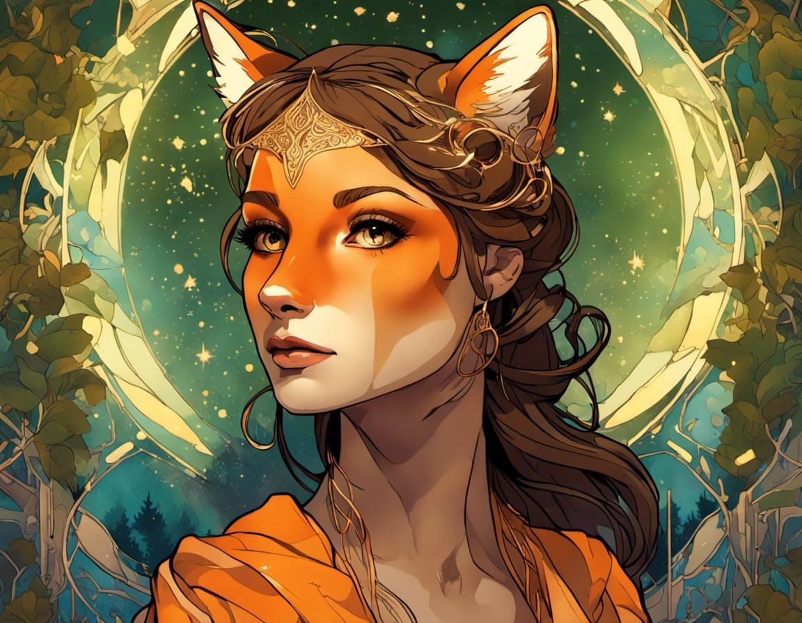 Dream of a Fox Spirit - AI Generated Artwork - NightCafe Creator