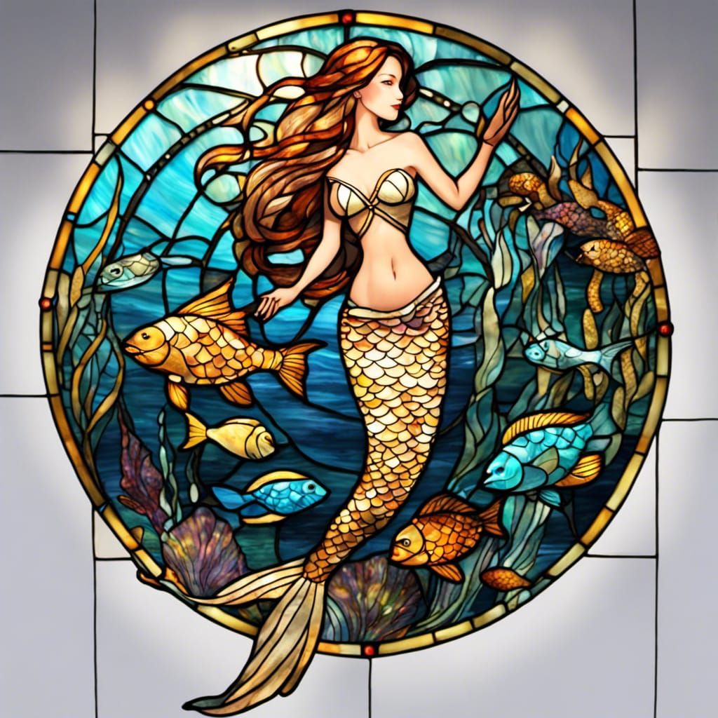 Stained Glass Mermaid