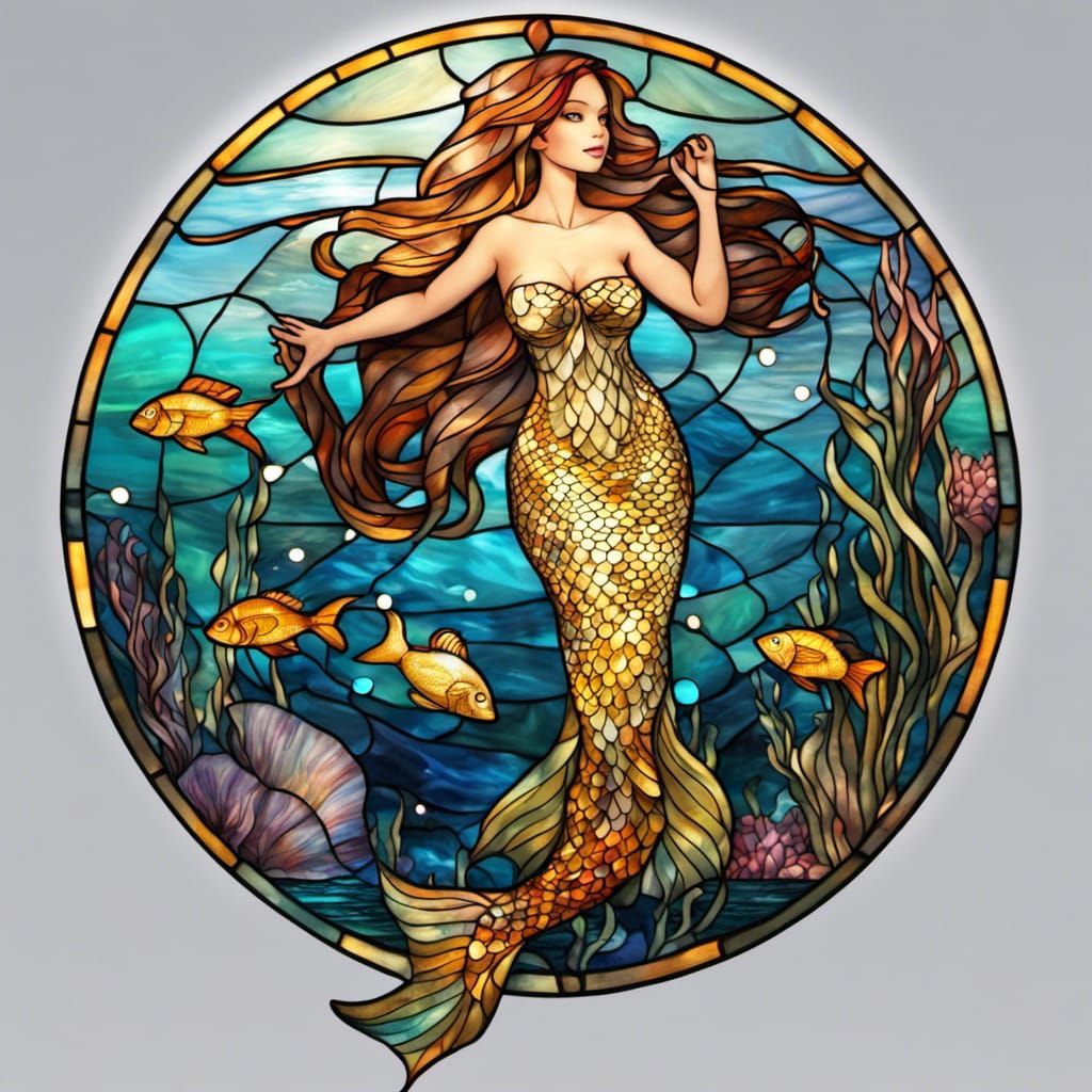Stained Glass Mermaid