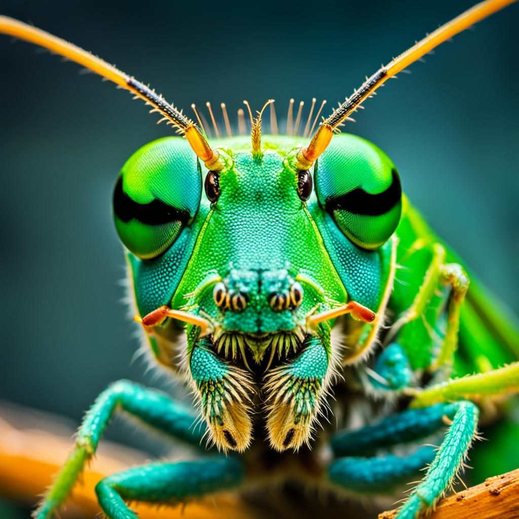 The grasshopper staring into your soul  by @Dashnight