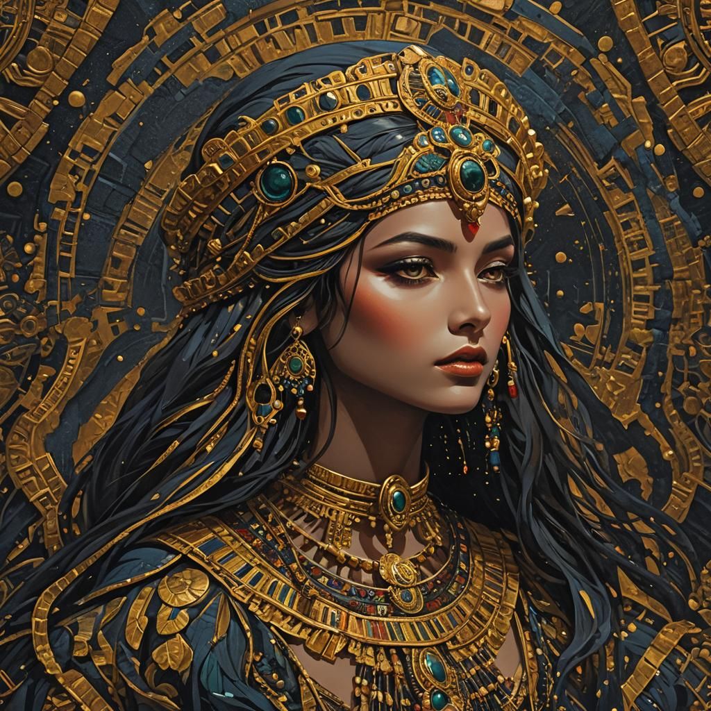 Cleopatra deep color - AI Generated Artwork - NightCafe Creator