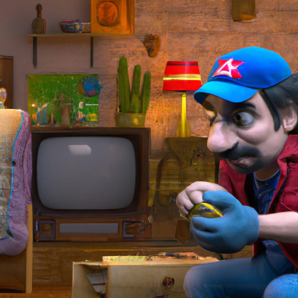 Italian plumber playing 80s video games with his pet hedgeho...