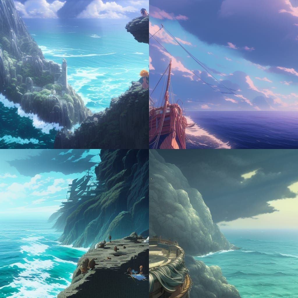 BEAUTIFUL SEA FROM CROWS NEST OF SHIP OCEAN OF FANTASY Epic cinematic ...