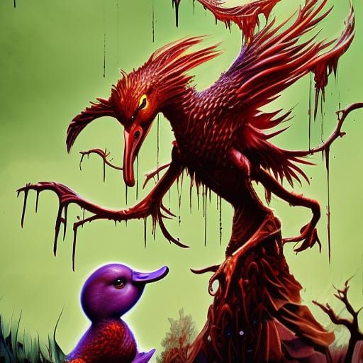 The Ugly Duckling meets the Blood Swan - AI Generated Artwork - NightCafe  Creator