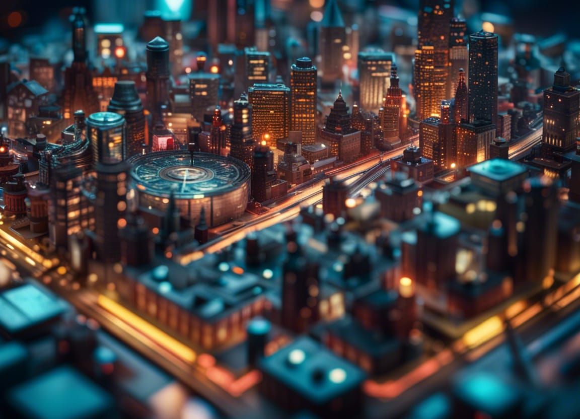 A Circuit Board City - AI Generated Artwork - NightCafe Creator