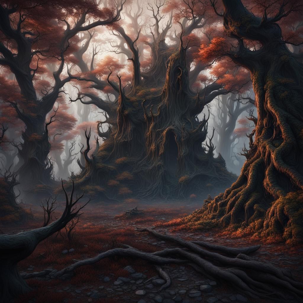 terrifying woods - AI Generated Artwork - NightCafe Creator