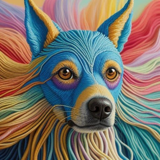 Surreal Thread Dog Macro Photography