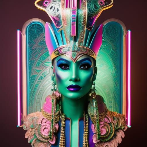 Neon portrait - Inca (Series 1)