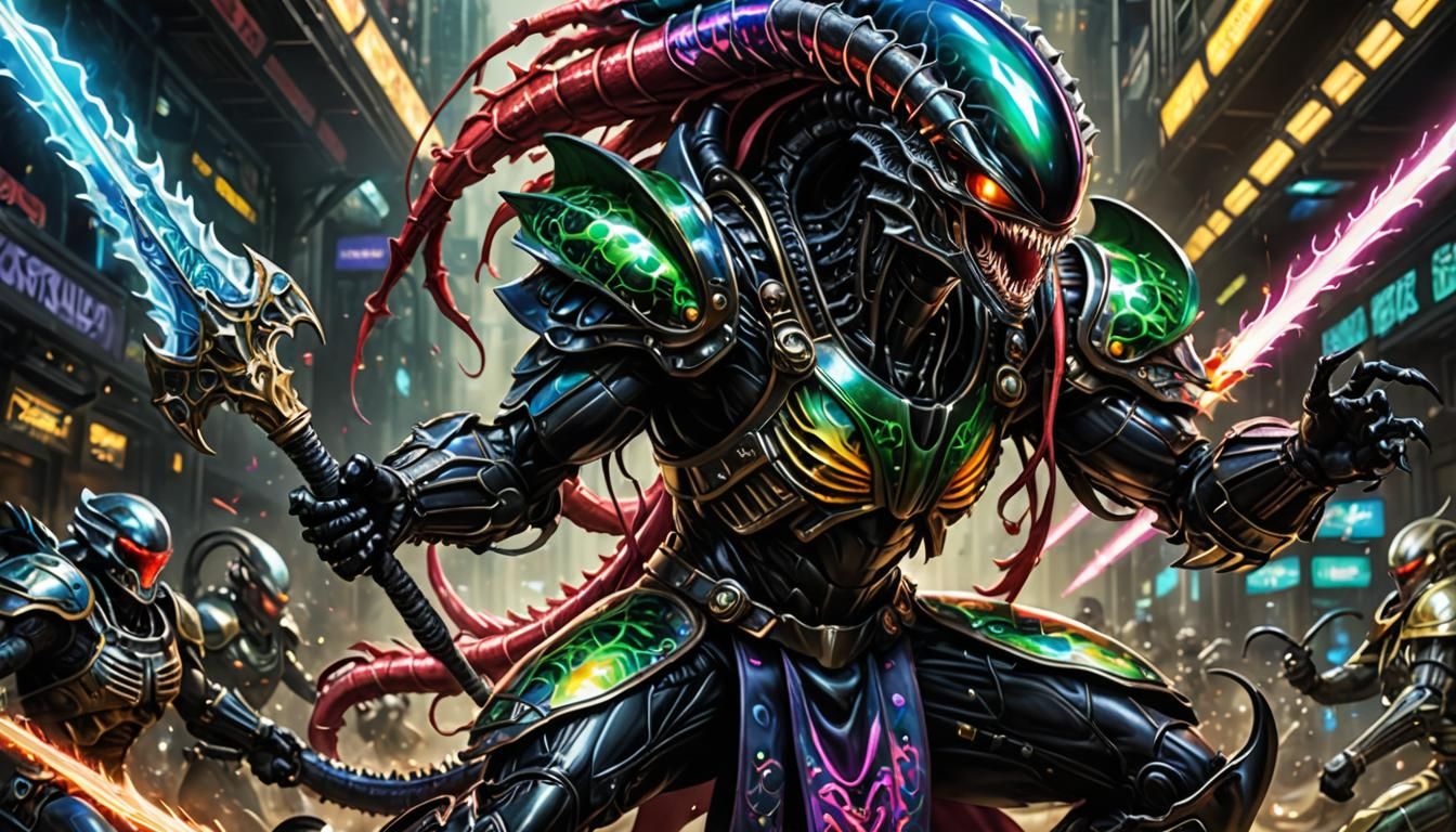 ALIEN SWORD WARRIOR - AI Generated Artwork - NightCafe Creator