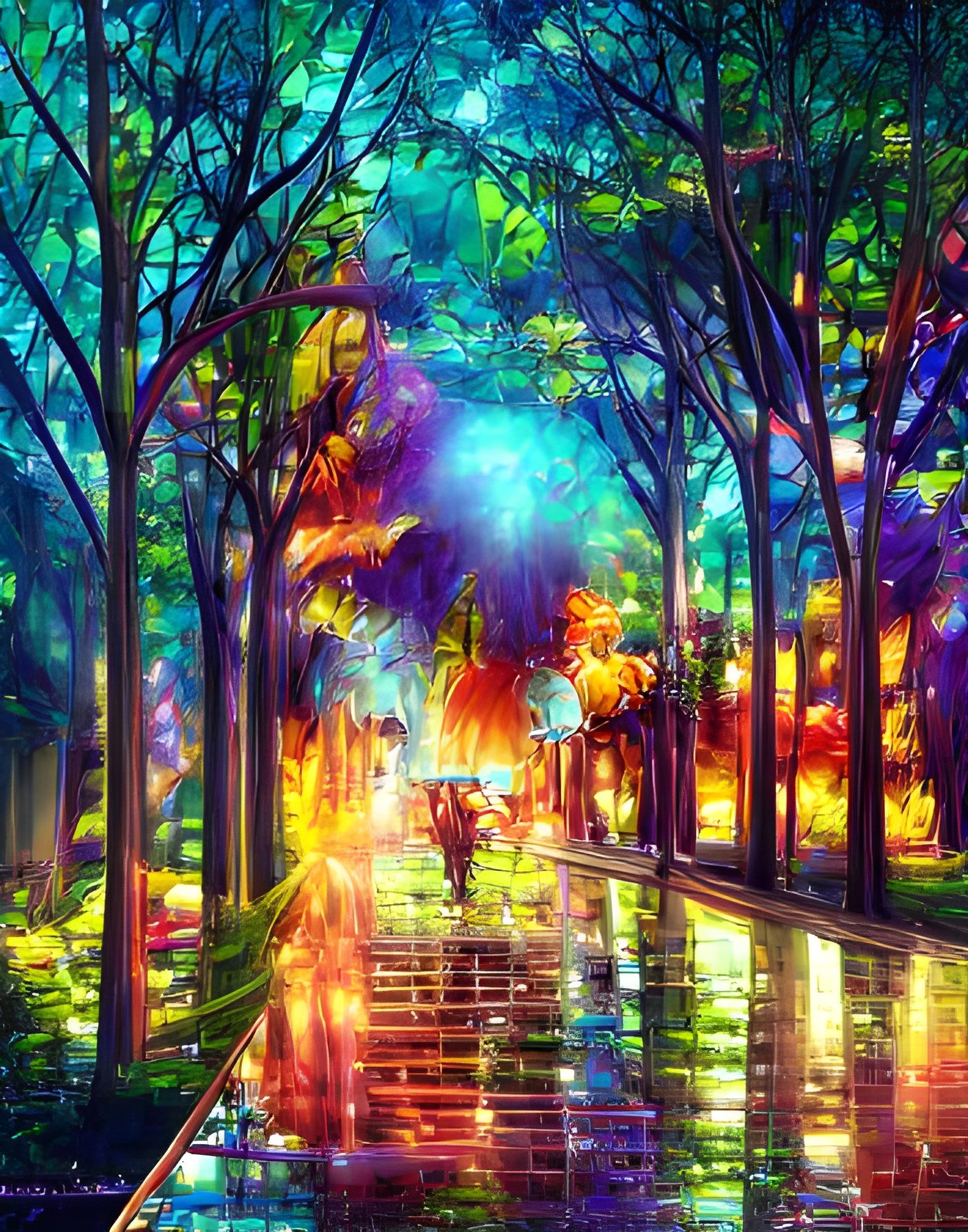 fantasy 8k resolution beautiful colourful digital illustration photoillustration volumetric lighting VRay