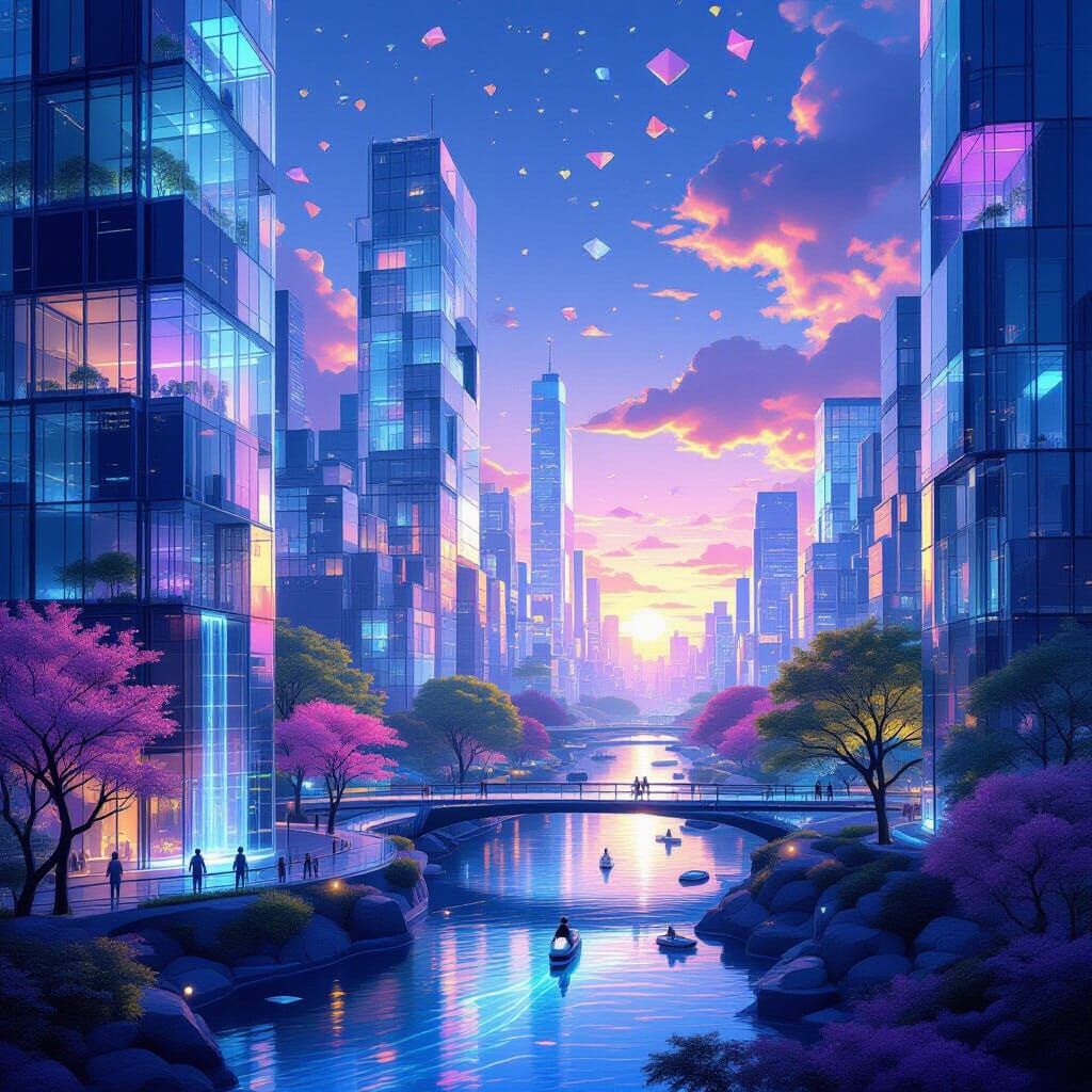 Futuristic City Blends Nature and Technology