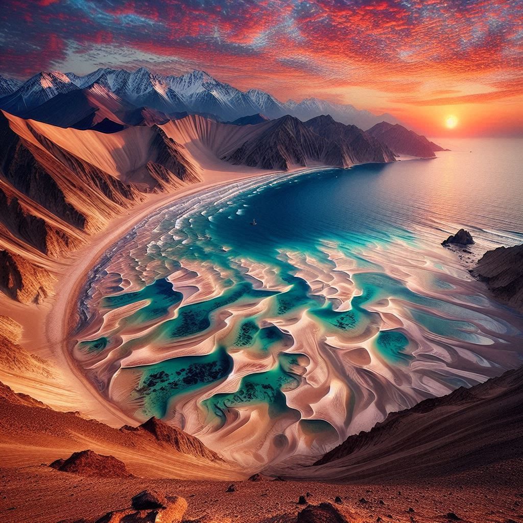 L'océan se mêle au désert