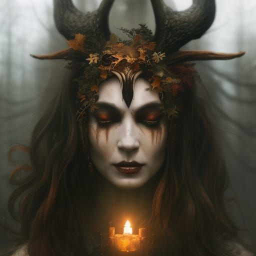 The Goddess of Samhain #3 - AI Generated Artwork - NightCafe Creator