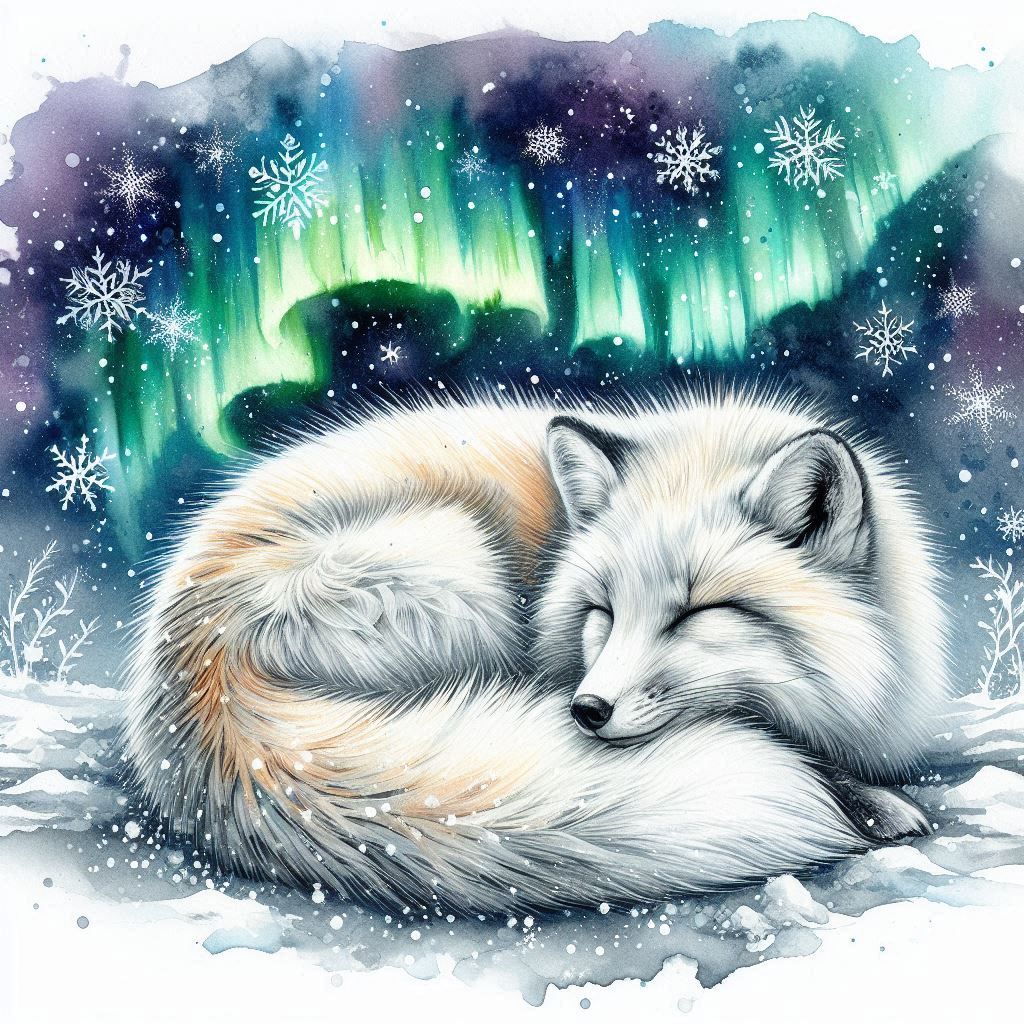 Sleepy in the winter night