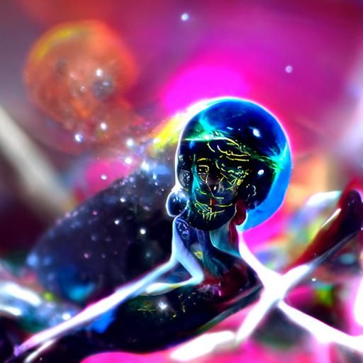 8k resolution holographic astral cosmic illustration mixed m...