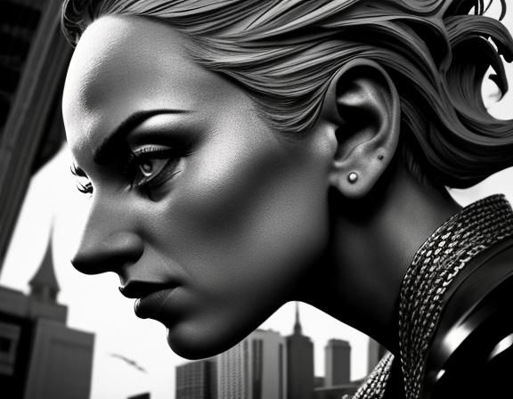 City Friends in Copperpunk Art Deco Style