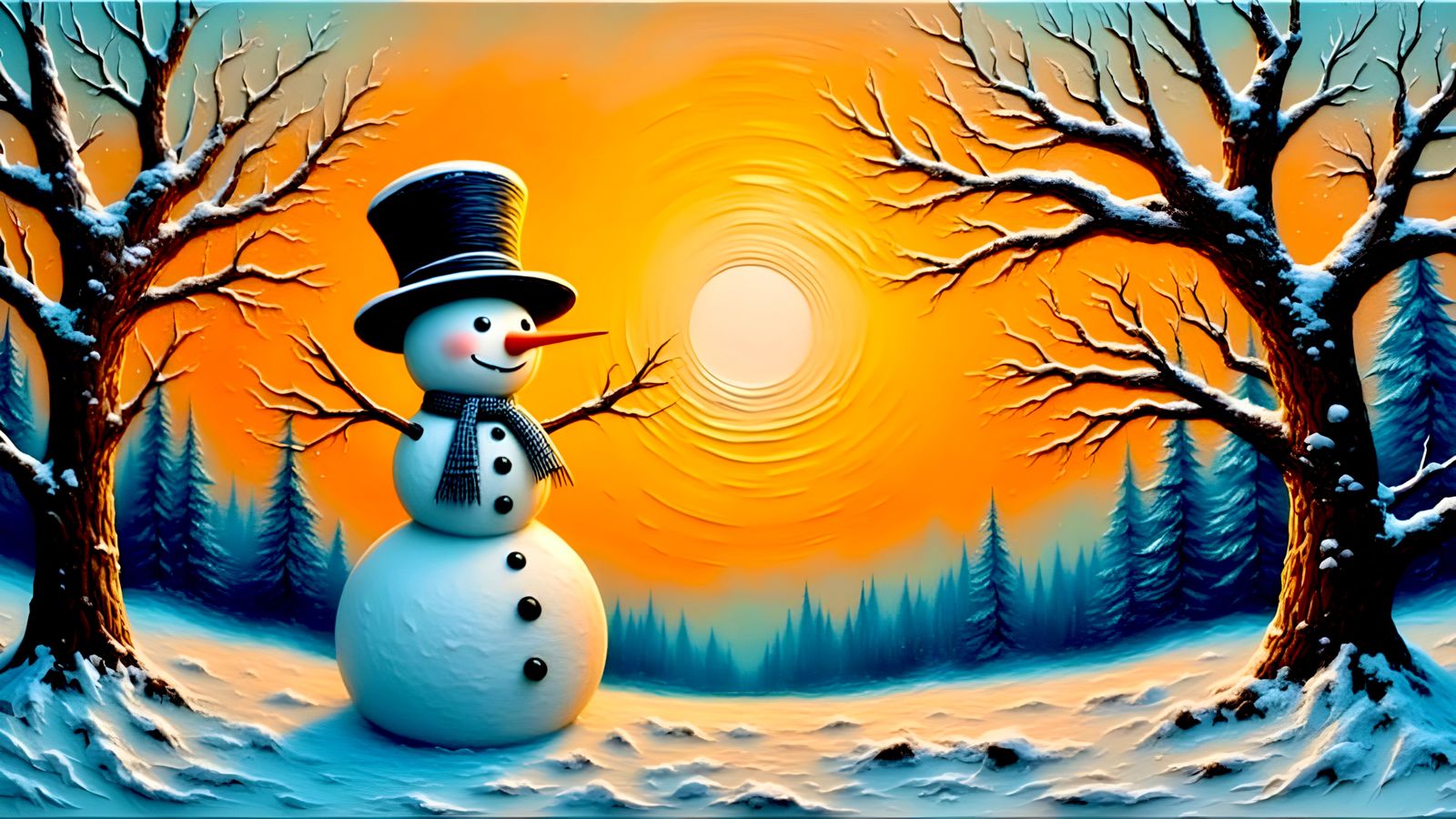 In the meadow, we can build a snowman . . .