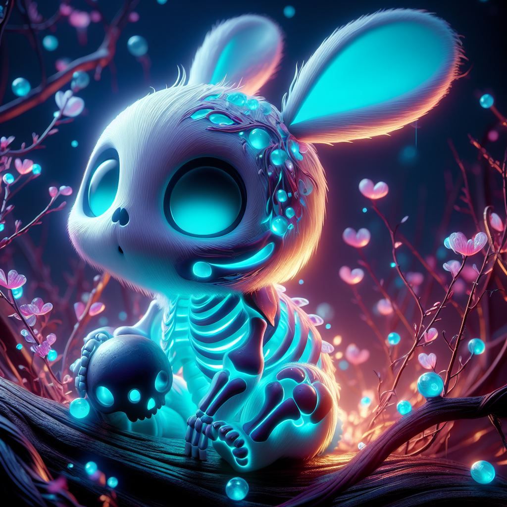 Bioluminescent Skeleton Bunny