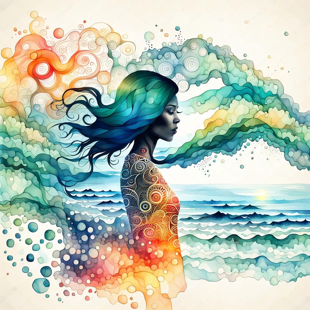 Woman Waves 05