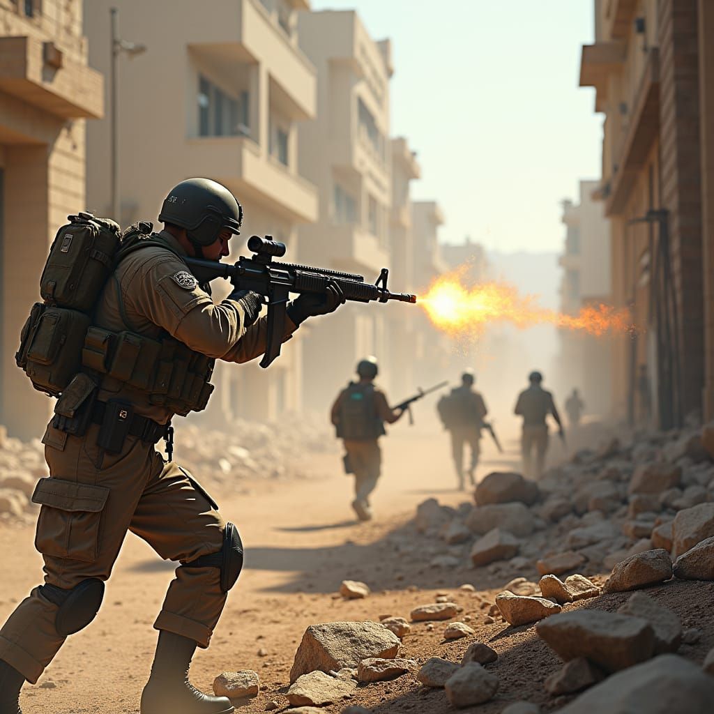 IDF Soldier in Rafah: Fantasy Concept Art