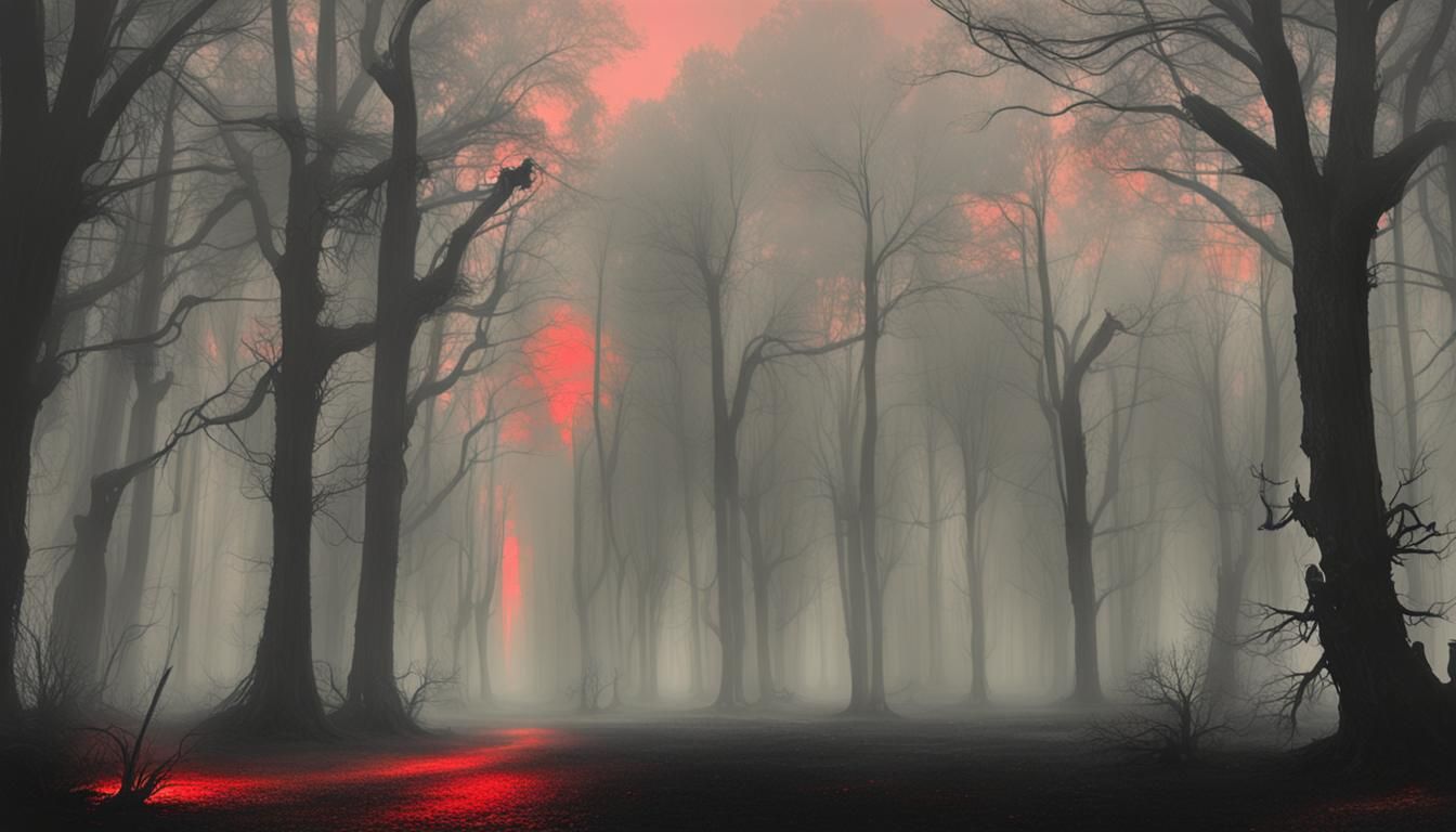 soft red light from the sky