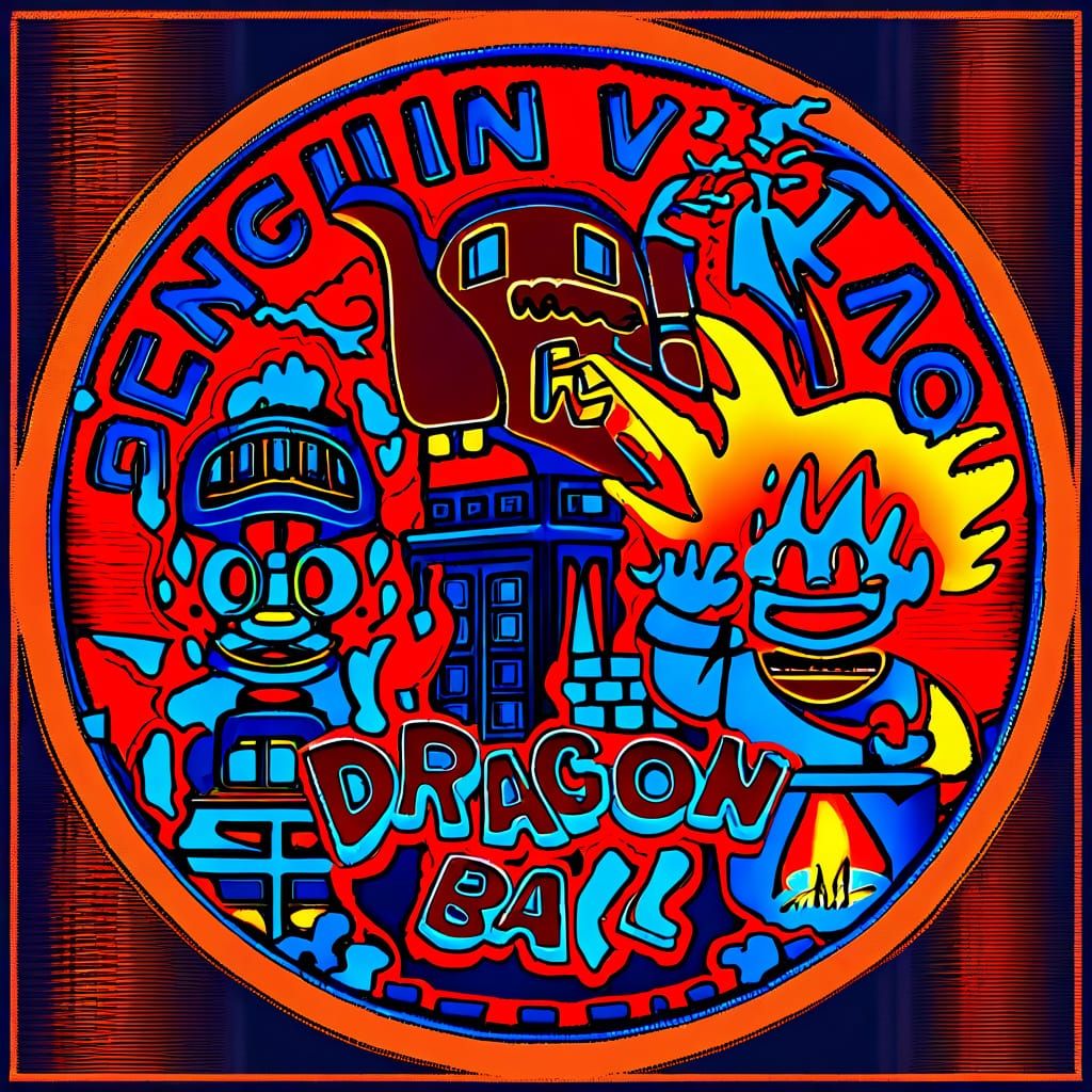 Majestic Dragon Breathing Fire in Vibrant Oil Painting