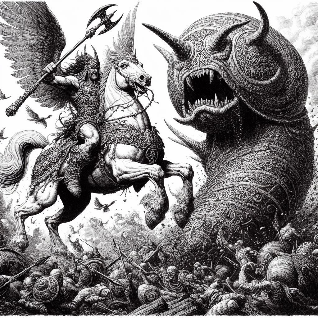 Conan vs the Gaint Snail/worm creature