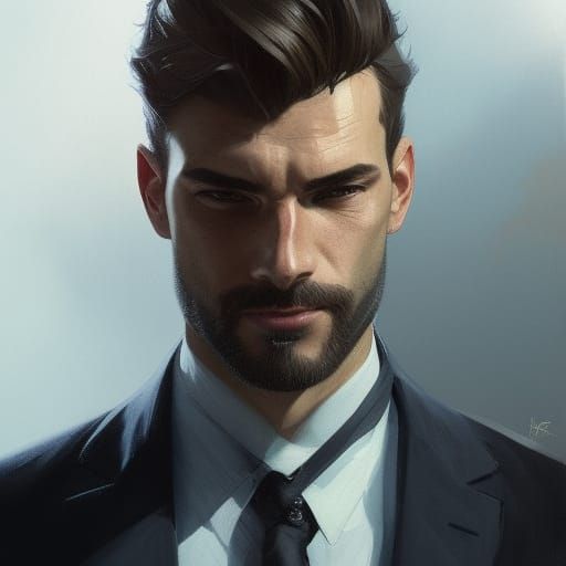 Handsome Man in suit - AI Generated Artwork - NightCafe Creator