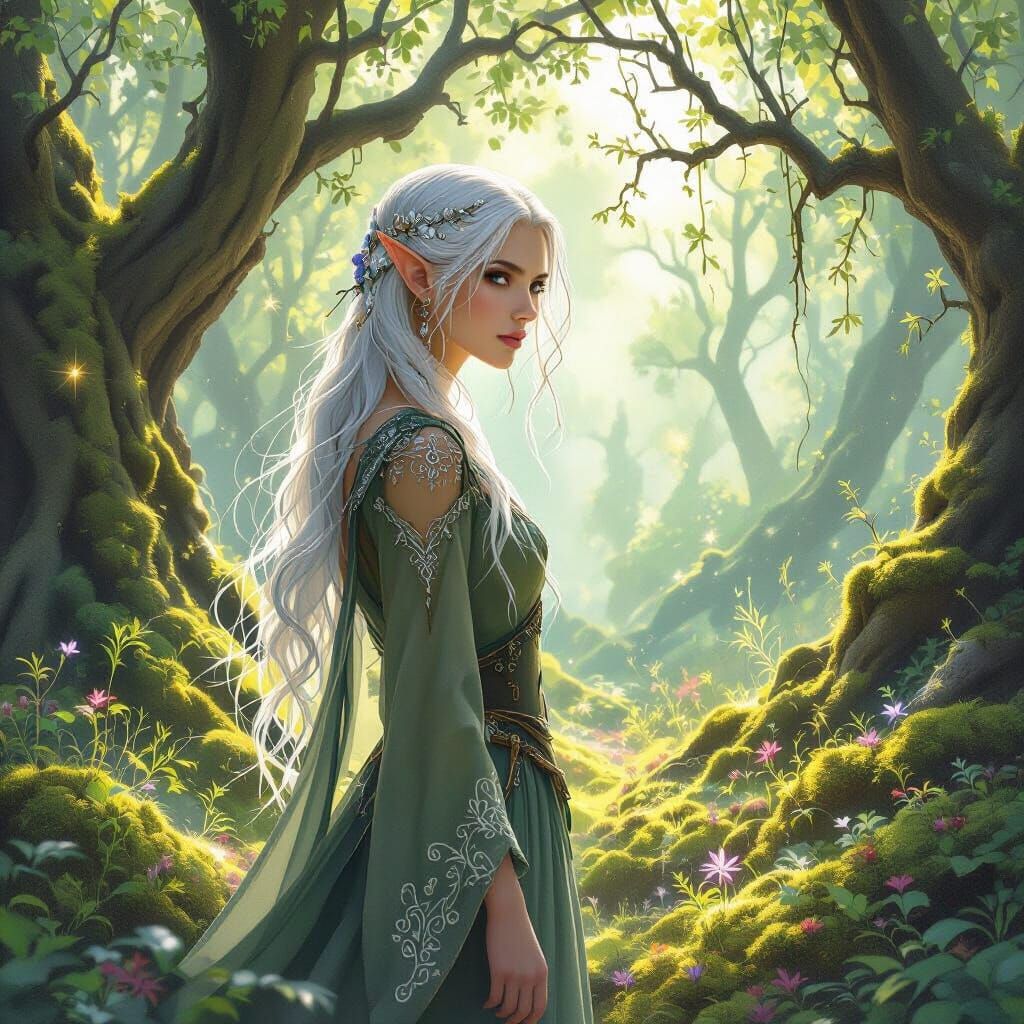 Beautiful woman in a forest