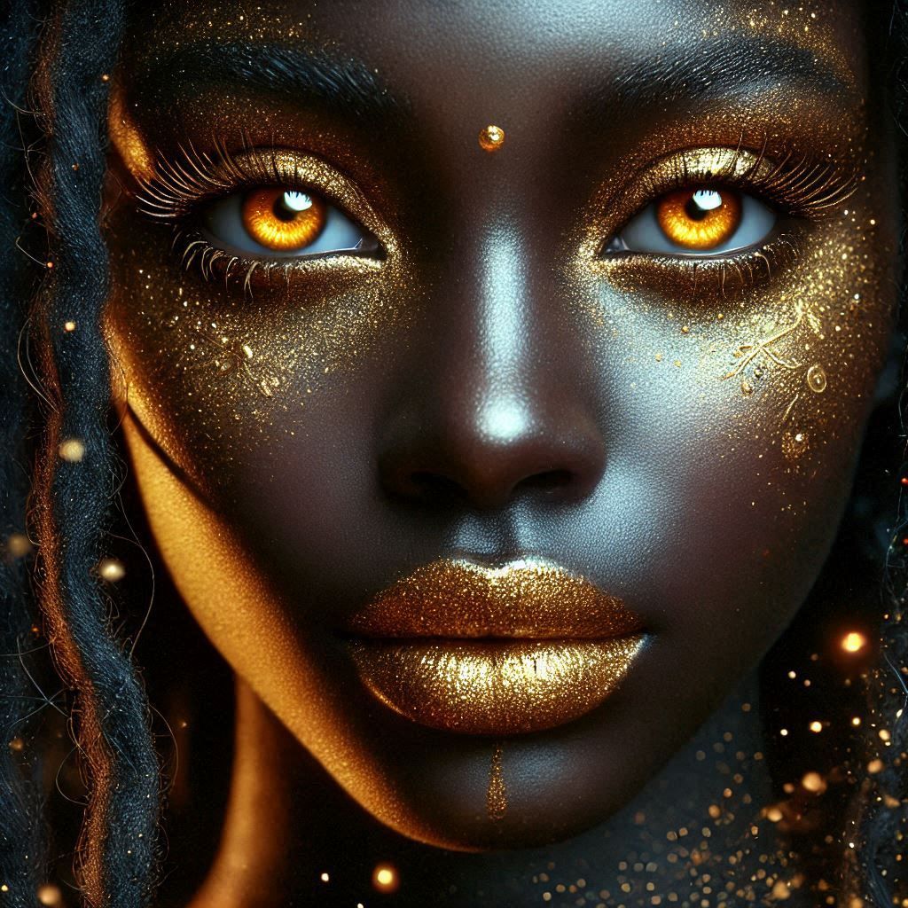 Portrait. Golden eyes