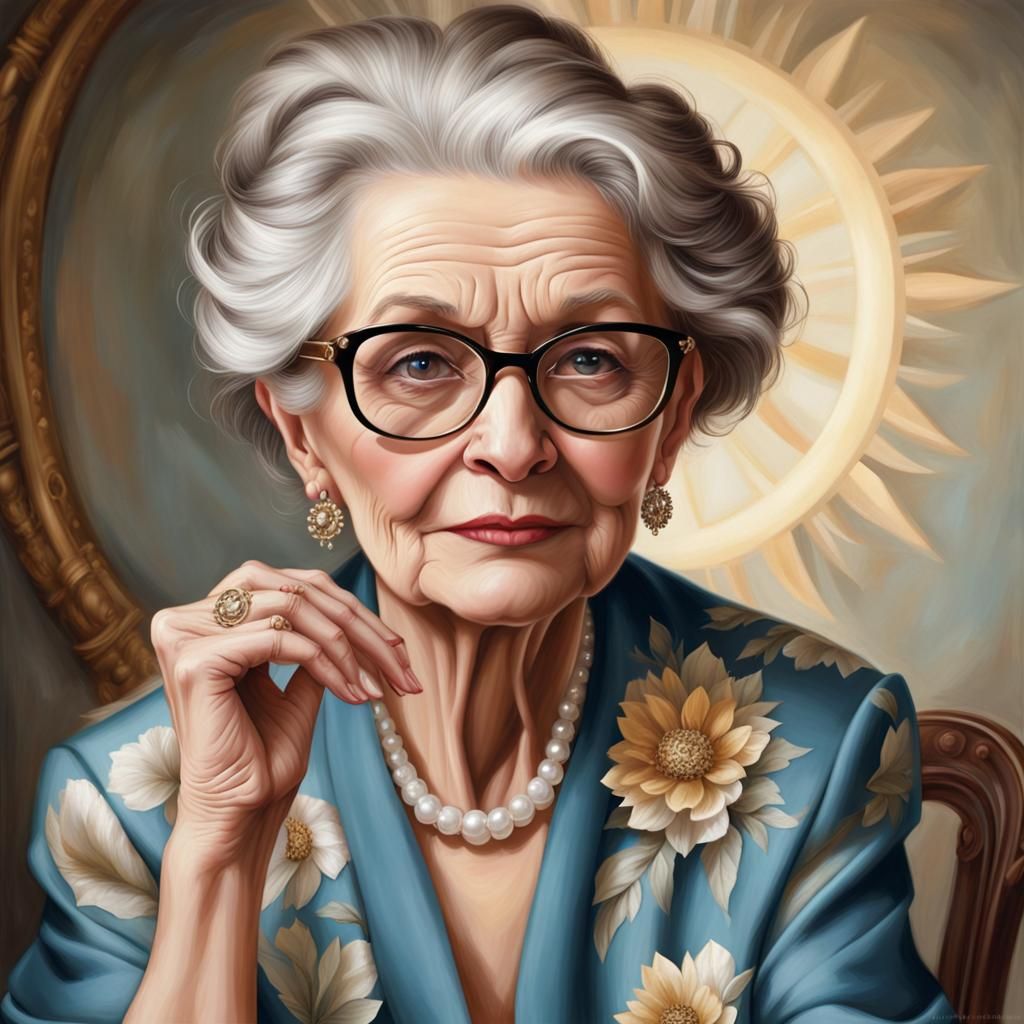 Pretty elderly Lady - AI Generated Artwork - NightCafe Creator