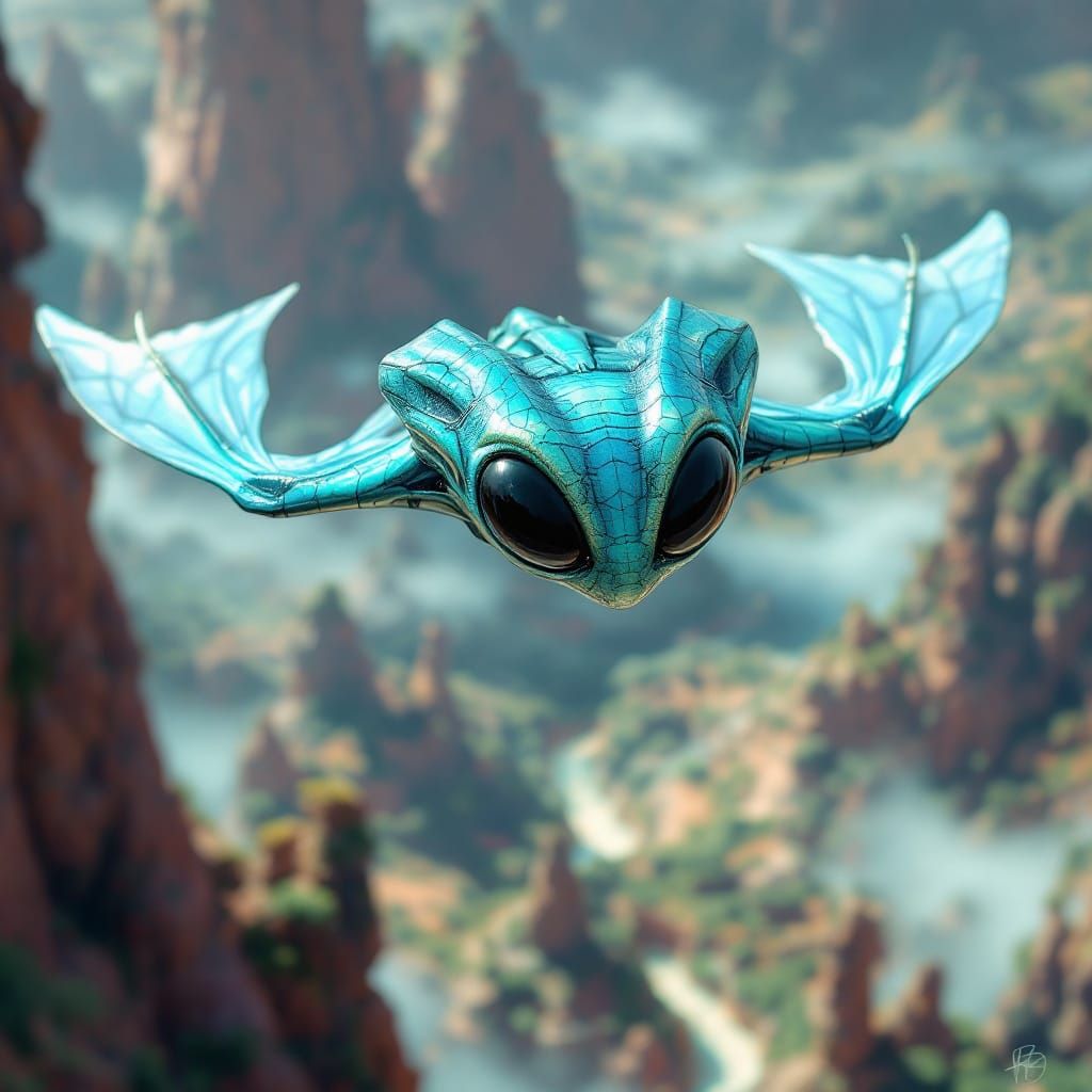 Flying Alien  by @Kiki