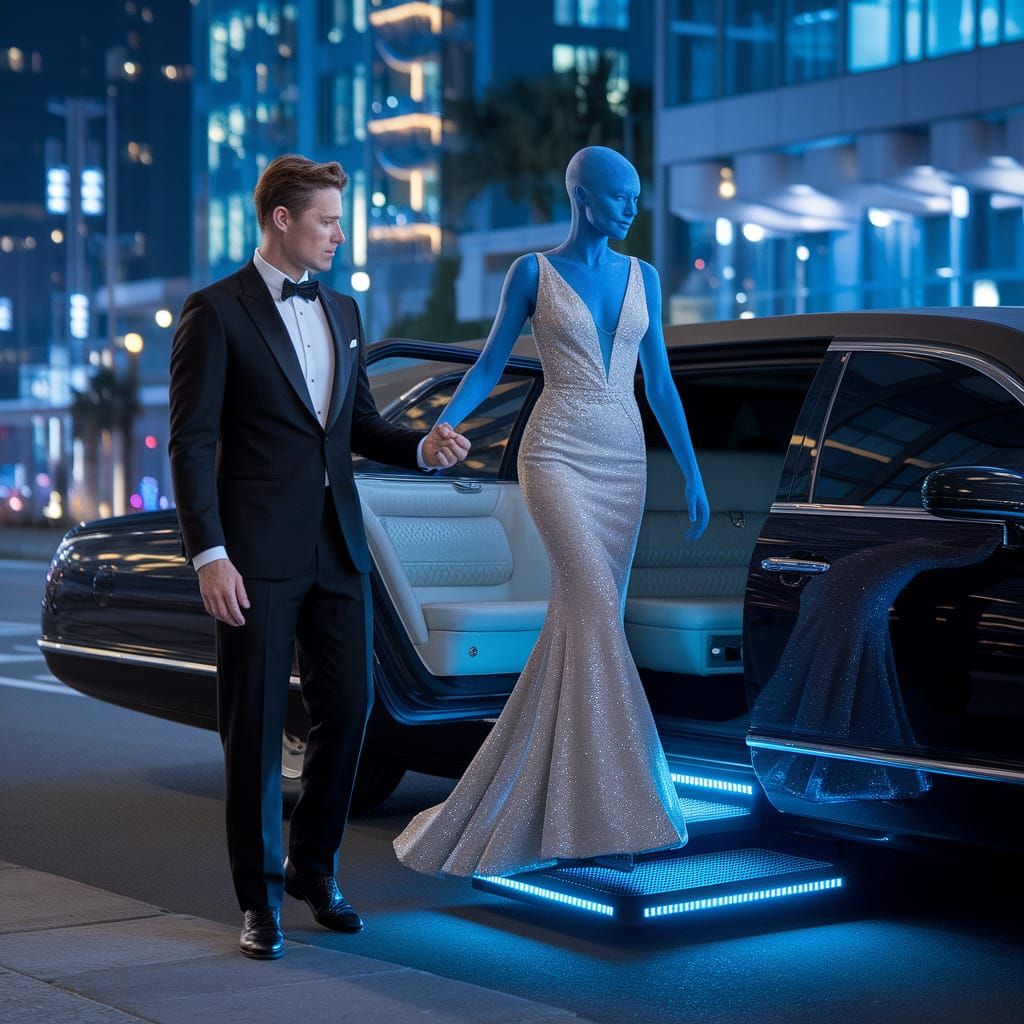 "You look splendid, Officer Drake!" ... "Thank you, Ambassador". ... "But you still look like a cop from a zarblec away".