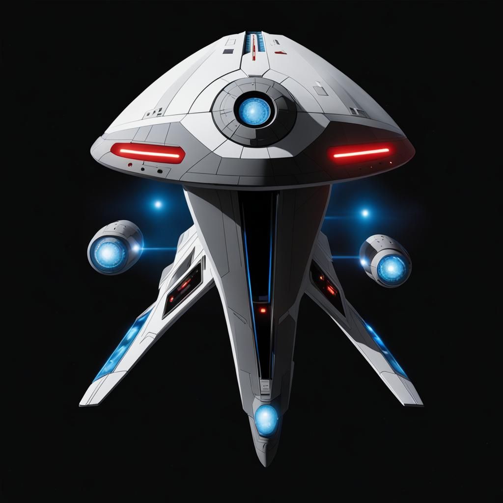 Star Trek: The Next Generation Starship with Grey/White Hull...